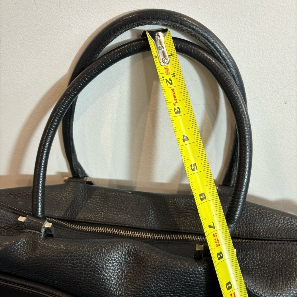 NARDELLI Made in Italy Pebbled & Smooth Leather Large  Outer Pocket Tote Bag - Picture 4 of 11